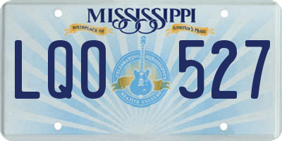 MS license plate LQO527