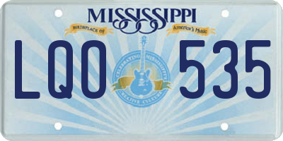 MS license plate LQO535