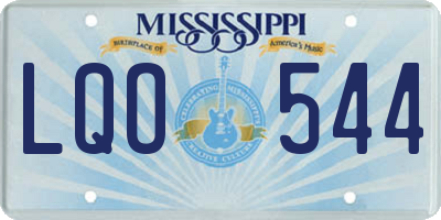 MS license plate LQO544
