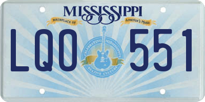 MS license plate LQO551