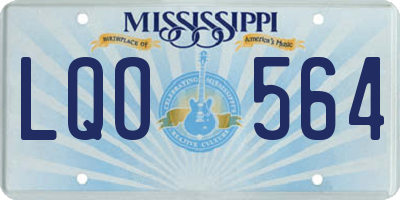 MS license plate LQO564