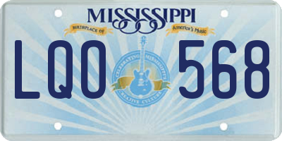 MS license plate LQO568