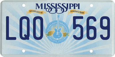 MS license plate LQO569