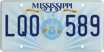 MS license plate LQO589