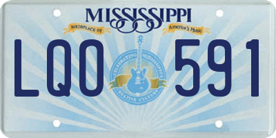 MS license plate LQO591