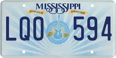 MS license plate LQO594