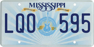 MS license plate LQO595