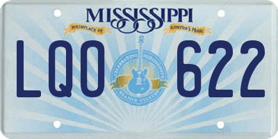 MS license plate LQO622