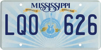MS license plate LQO626