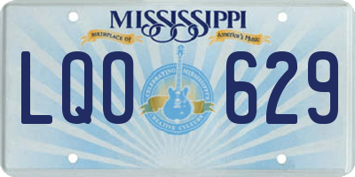 MS license plate LQO629