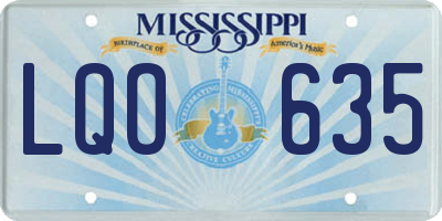 MS license plate LQO635