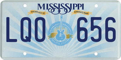 MS license plate LQO656