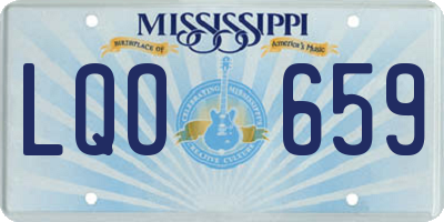 MS license plate LQO659
