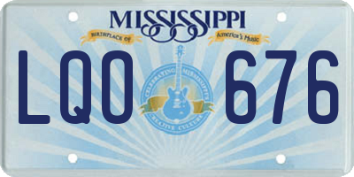 MS license plate LQO676