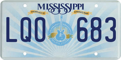MS license plate LQO683