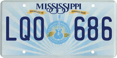 MS license plate LQO686