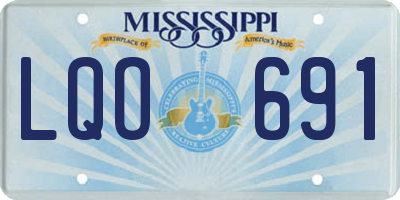 MS license plate LQO691