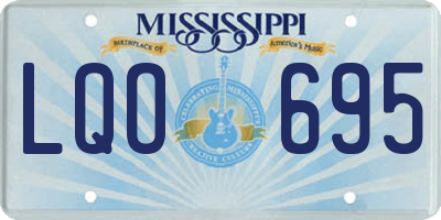 MS license plate LQO695