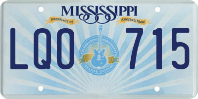 MS license plate LQO715