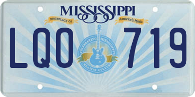 MS license plate LQO719