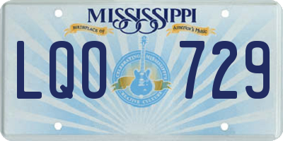 MS license plate LQO729