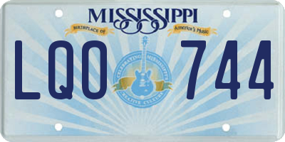 MS license plate LQO744