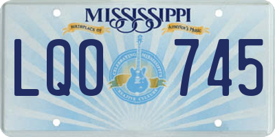 MS license plate LQO745