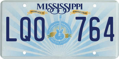 MS license plate LQO764