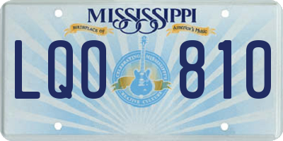 MS license plate LQO810