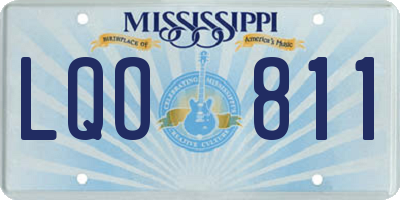 MS license plate LQO811