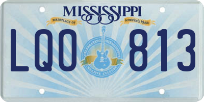 MS license plate LQO813