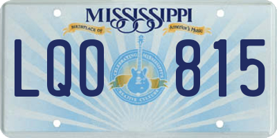 MS license plate LQO815