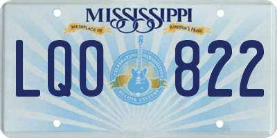 MS license plate LQO822