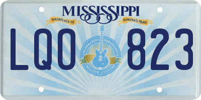MS license plate LQO823