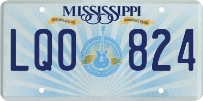 MS license plate LQO824