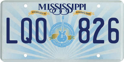 MS license plate LQO826