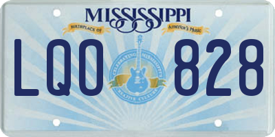 MS license plate LQO828
