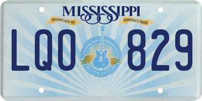 MS license plate LQO829