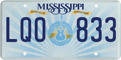 MS license plate LQO833