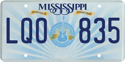 MS license plate LQO835