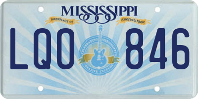 MS license plate LQO846