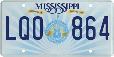 MS license plate LQO864