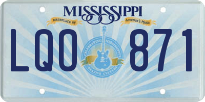 MS license plate LQO871