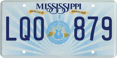 MS license plate LQO879