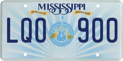 MS license plate LQO900