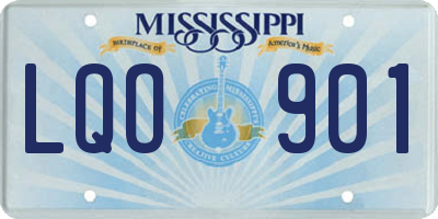 MS license plate LQO901