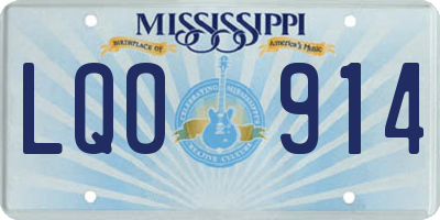 MS license plate LQO914