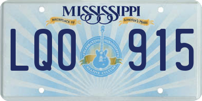 MS license plate LQO915
