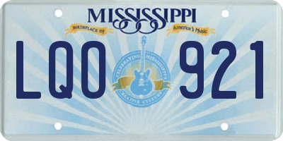 MS license plate LQO921