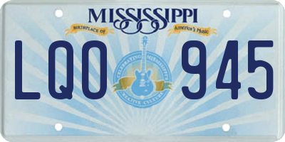 MS license plate LQO945